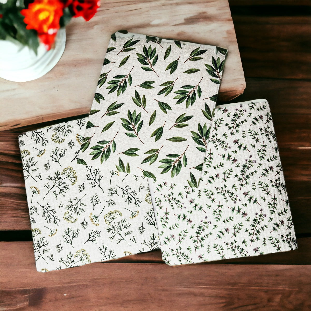 Biodegradable Kitchen Cloths 70% Cellulose 30% Cotton Eco-Friendly Reusable Set