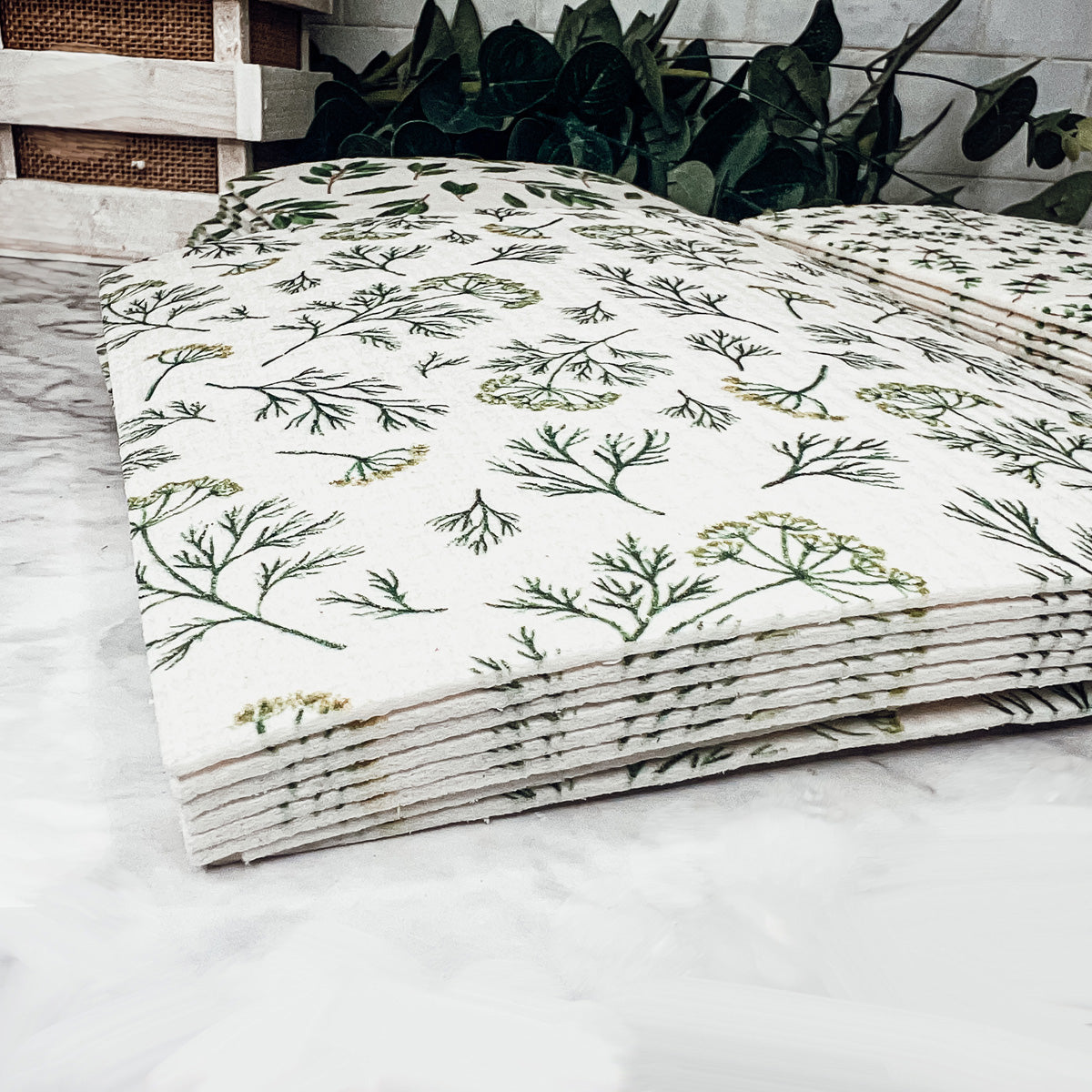 Biodegradable Kitchen Cloths 70% Cellulose 30% Cotton Eco-Friendly Reusable Set