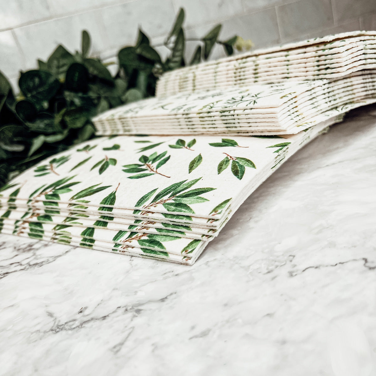 Biodegradable Kitchen Cloths 70% Cellulose 30% Cotton Eco-Friendly Reusable Set