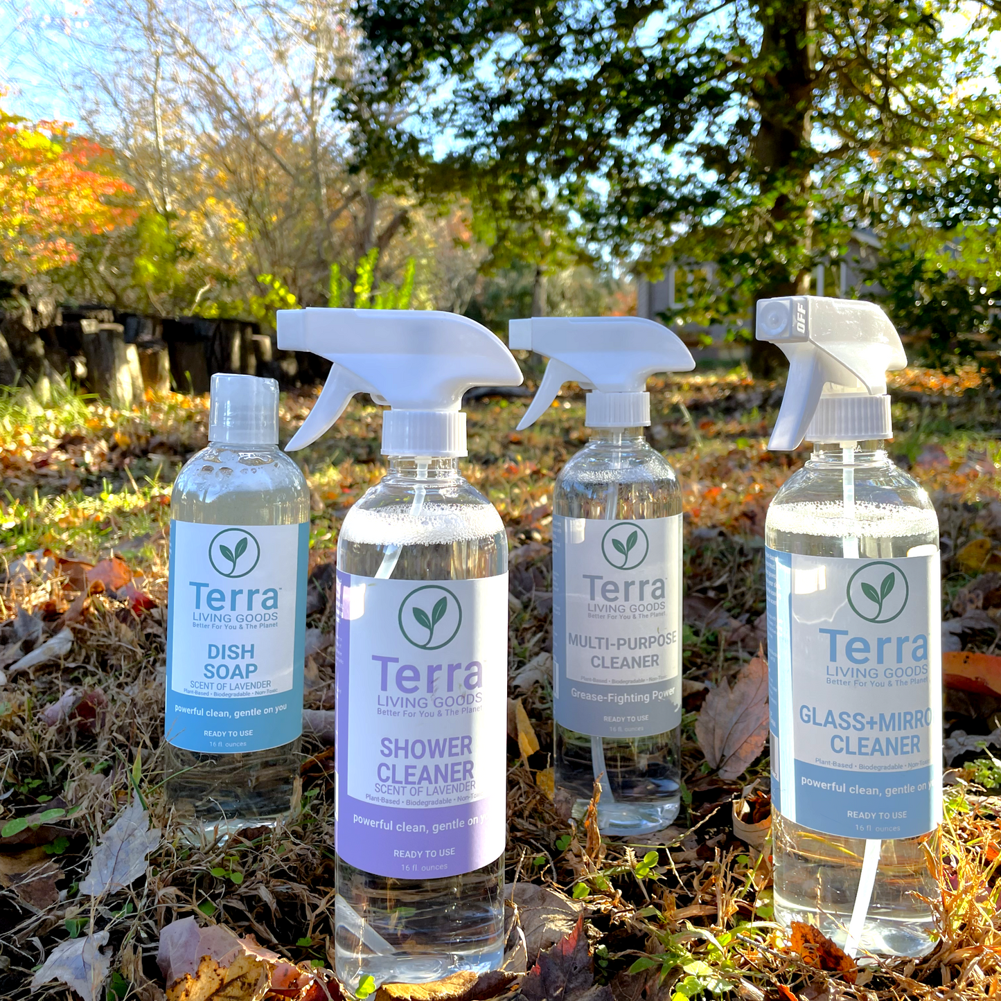 4-Bottle Plant-Based Cleaning Bundle | Eco Friendly Home Set – Terra Living Goods