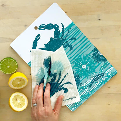 Sustainable Cutting Board | Crab (Teal Blue)