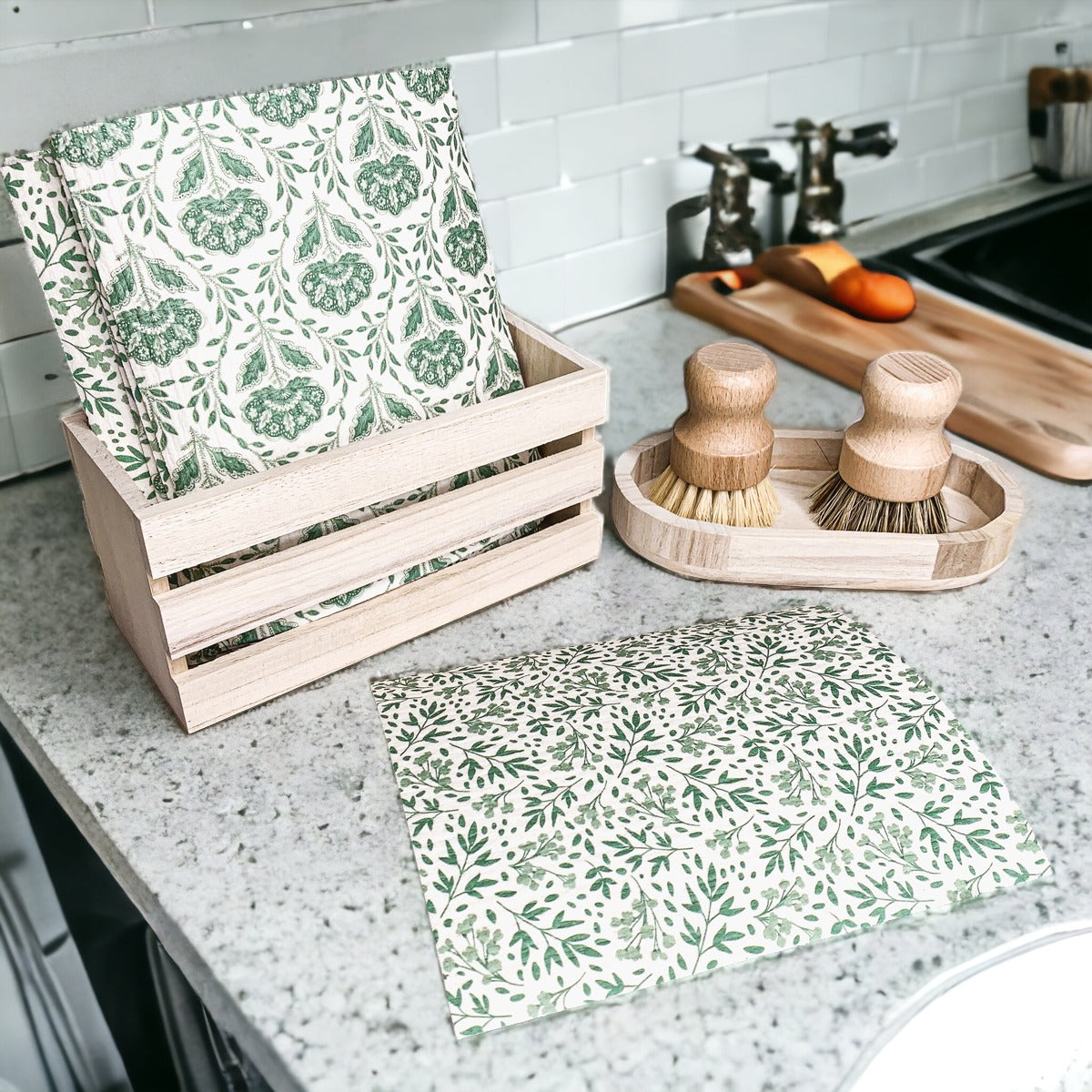 Garden Multipurpose Eco Cloths Reusable Biodegradable Kitchen Cloths Set Of 3