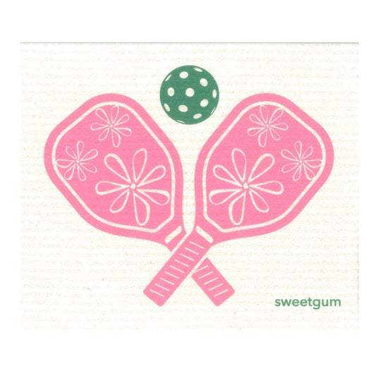 Pickleball Paddles | Pink & Green Swedish dishcloth